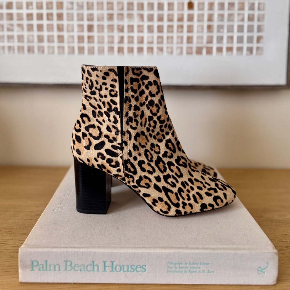 Halogen Animal Print Ankle Booties